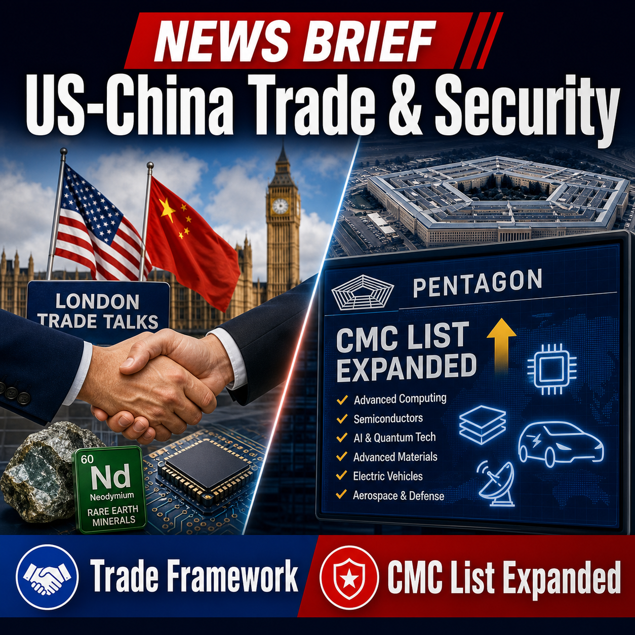 US-China Rare Earth & Export Control Deal, US DoD Expands CMC Entity List