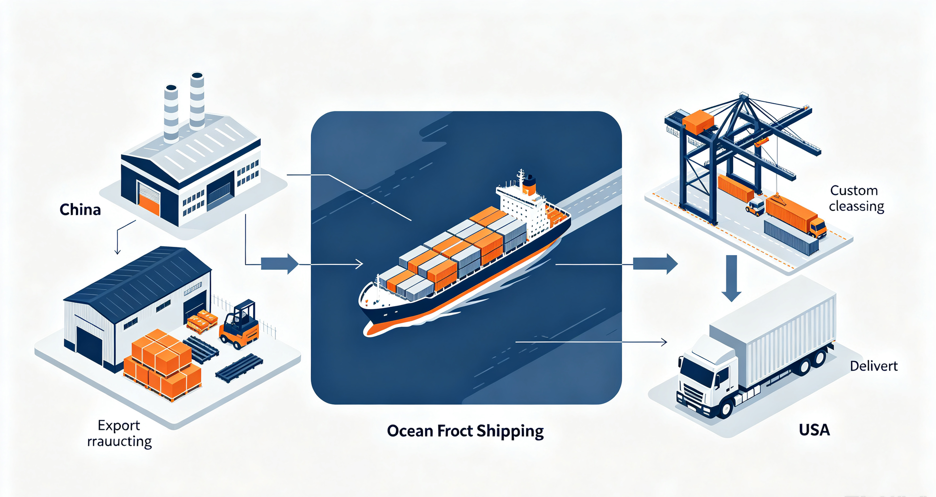 China to USA ocean freight