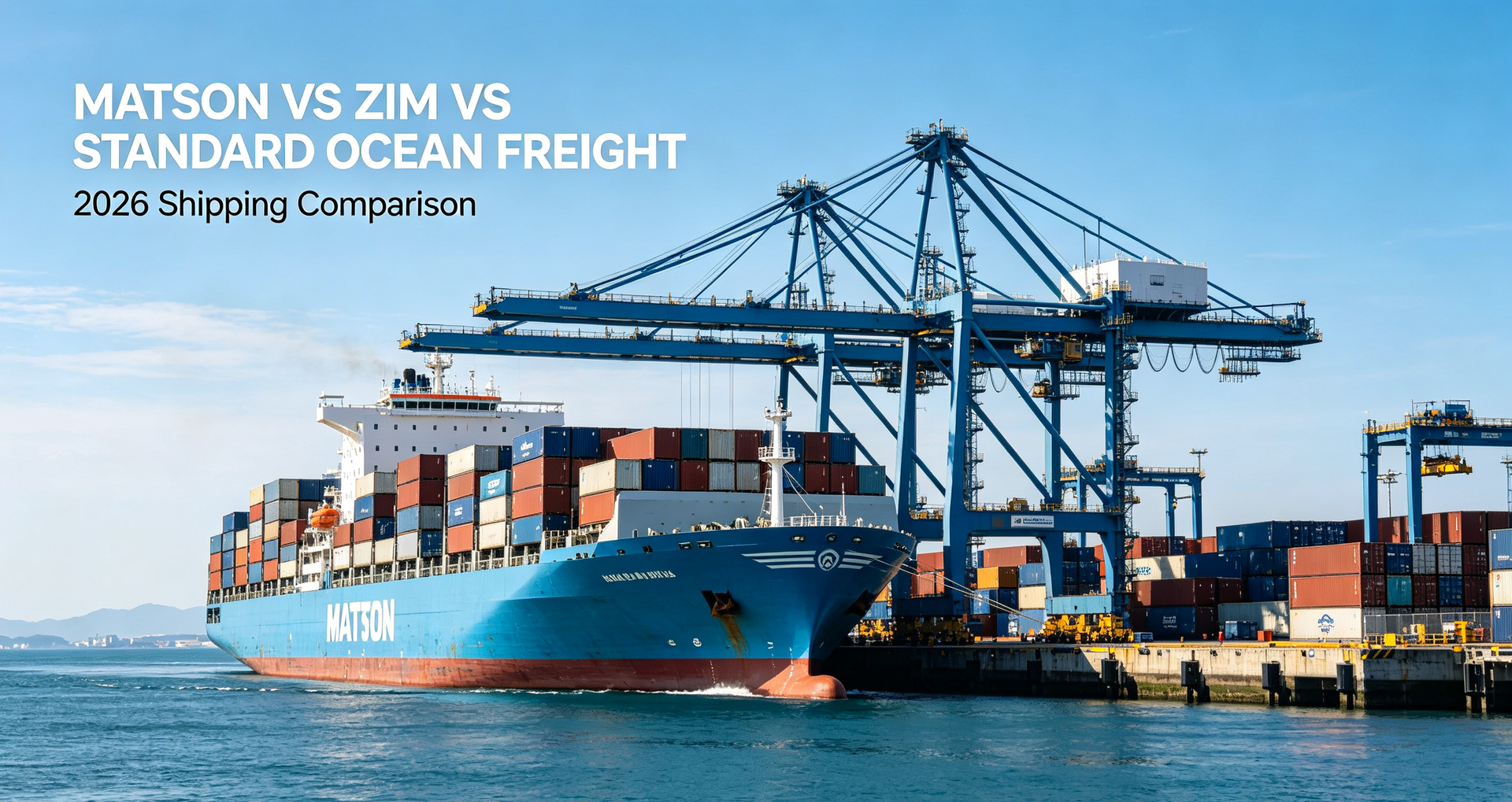 Matson vs ZIM vs Standard Ocean Freight: Which Shipping Option Is Better for 2026?