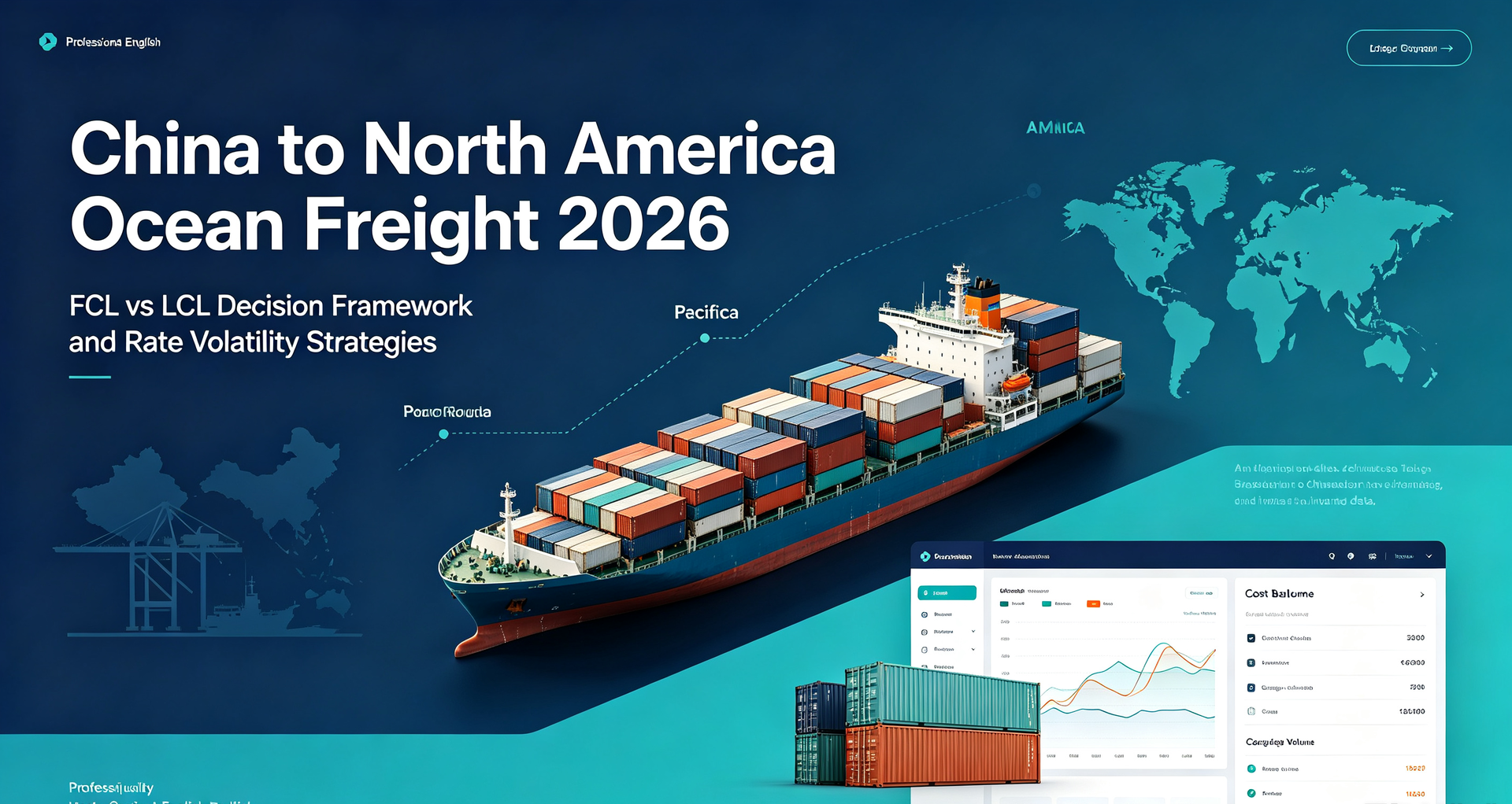 China to North America Ocean Freight 2026: FCL vs LCL Decision Framework and Rate Volatility Strategies
