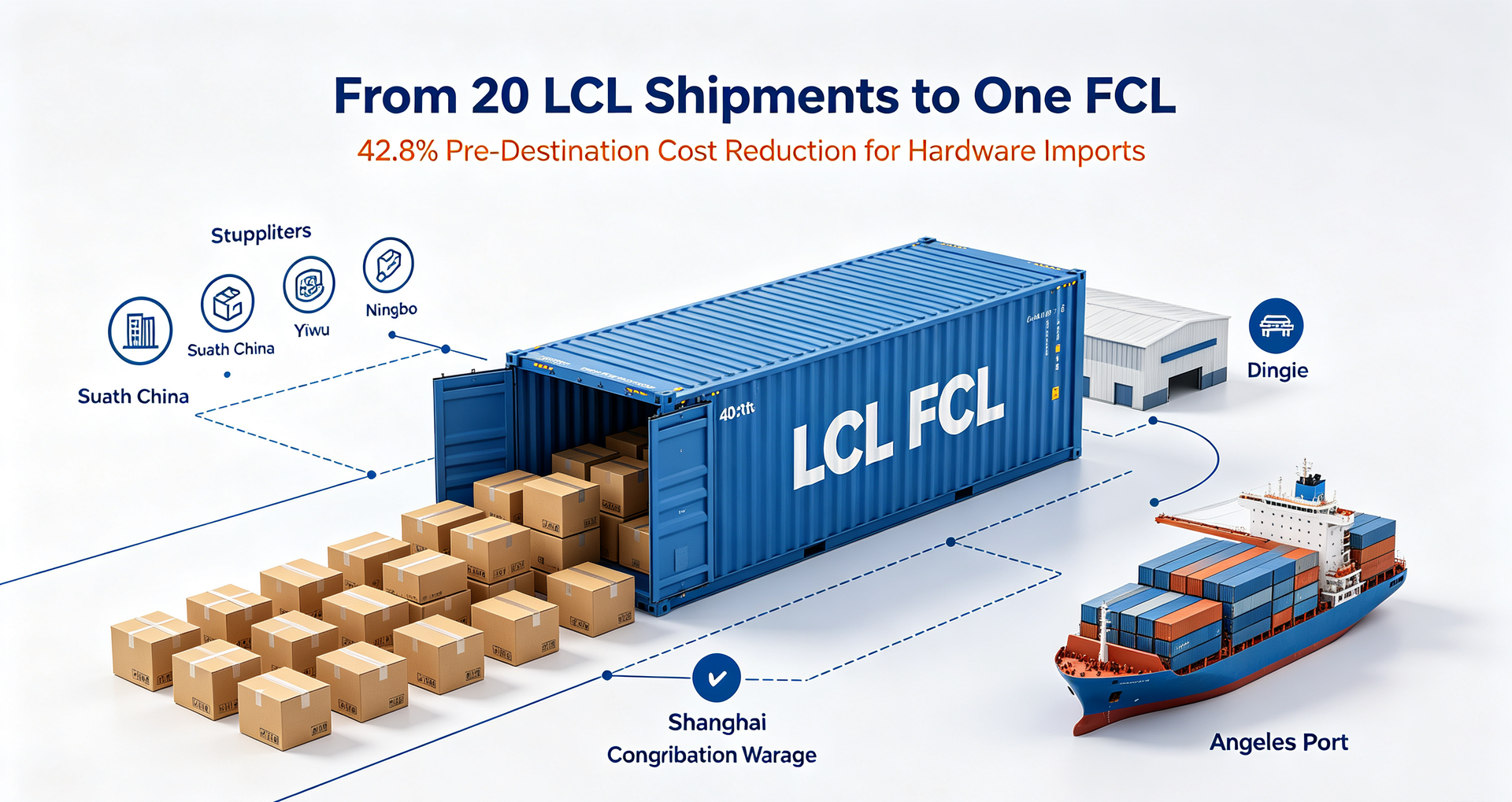 Hardware importer LCL to FCL cost
