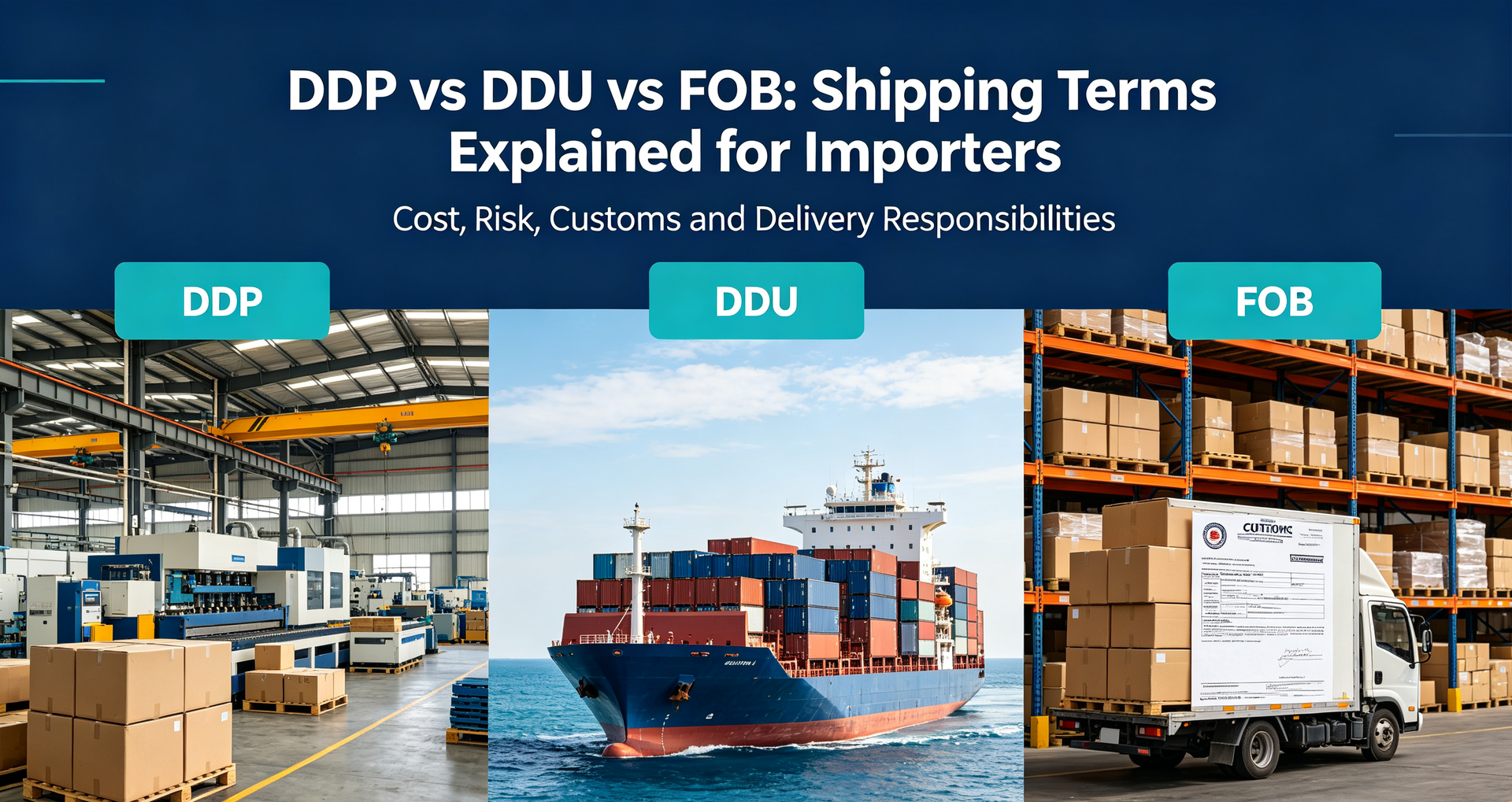 DDP vs DDU vs FOB: Which Shipping Term Is Best for Importers?
